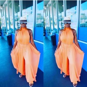 Elegant Orange Jumpsuit